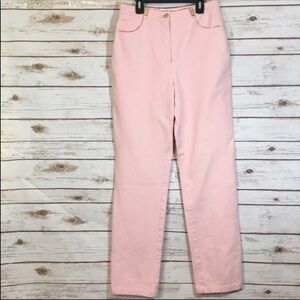 St. John Jeans Sport Essentials Light Pink Denim Pastel Classic Preppy Retro